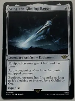 MTG LoTR: Tales of Middle-earth Sting Legendary Artifact RARE REGULAR #0250 - Image 1