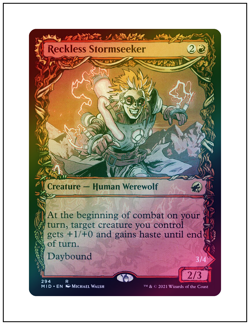 1x Reckless Stormseeker, Foil, Showcase Art, Magic MTG NM - Image 1