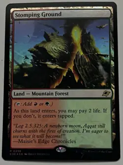 MTG Edge of Eternities Stomping Ground Land - Mountain Forest RARE FOIL #0258 - Image 1