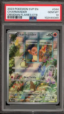 Pokemon Charmander Obsidian Flames ETB Promo SVP EN 044 PSA 10 Gem Mint - Image 1