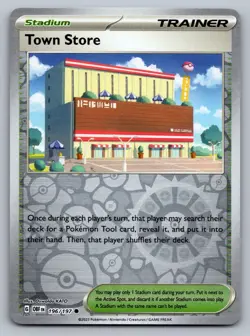 Pokemon TCG SV03: Obsidian Flames Town Store 196/197 Reverse Holo - Image 1