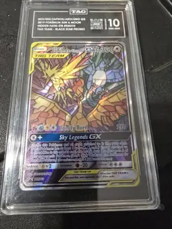 Pokemon Moltres Zapdos Articuno Tag Team GX SM210 TCG Promo TAG 10 Gem Mint - Image 2