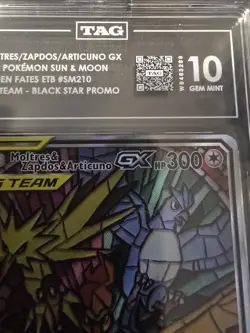 Pokemon Moltres Zapdos Articuno Tag Team GX SM210 TCG Promo TAG 10 Gem Mint - Image 3