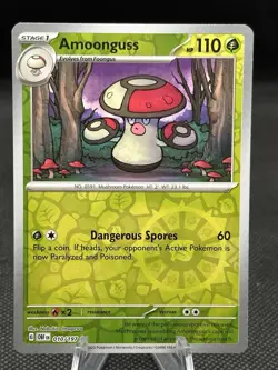 Amoonguss 010/197 Reverse Holo Uncommon Obsidian Flames Pokemon TCG Near Mint NM - Image 1