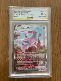 Espeon VMAX Alt Art 270/264 Fusion Strike Secret Rare Pokemon TCG AGS 9.5 - Image 1