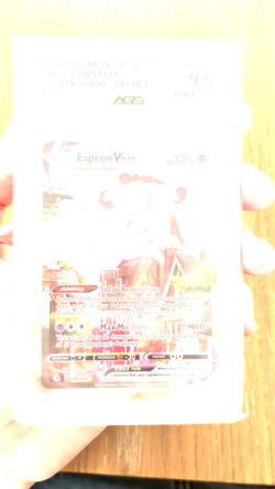 Espeon VMAX Alt Art 270/264 Fusion Strike Secret Rare Pokemon TCG AGS 9.5 - Image 2