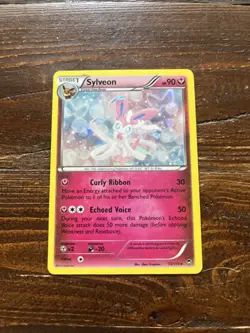 Sylveon 72/111 Pokemon TCG XY - Furious Fists Cracked Ice Holo MP - Image 1