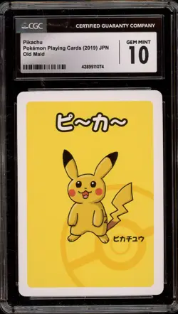 Pokemon Old Maid Pikachu Japanese CGC 10 Gem Mint - Image 1