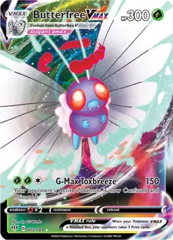 Butterfree VMAX 002/189 Swsh03: Darkness Ablaze Holo for sale online - Image 3