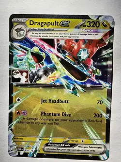 Dragapult EX Pokemon Card TWM 130/167 Stamped Play Prize Pack Holo Full Art - Image 1
