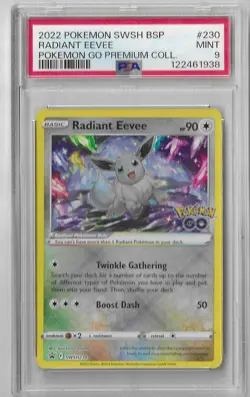 PSA 9 Pokemon TCG 2022 Pokemon Black Star Promo #230 Radiant Eevee MINT - Image 1