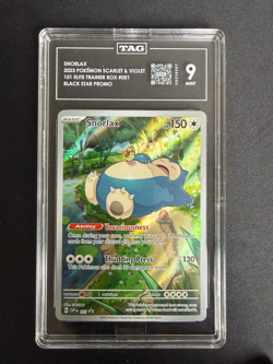 Pokemon - Snorlax SVP051 Black Star Promo Illustration Rare TAG 9 - Image 1