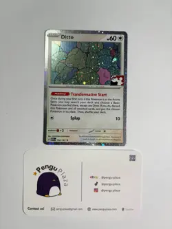 PLAY! Ditto 132/165 - Holo Rare 151 Play Stamp Prize Pack Pokemon TCG NM - Image 1