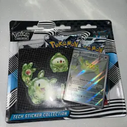 Pokemon TCG Scarlet Violet Black Bolt Tech Sticker Collection 3-Pack Blister NEW - Image 1
