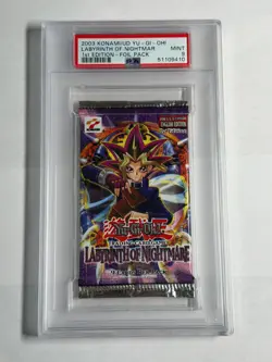 PSA 9 MINT LON Labyrinth of Nightmare 1st Edition Sealed Booster Pack Yugioh - Image 1