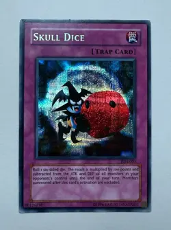 Yu-Gi-Oh Card - EDS-003 - SKULL DICE (secret rare holo) - Image 1