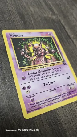 Pokemon Mewtwo 1995 Black Star Promo card 14 LV. 60 #150 - Image 3