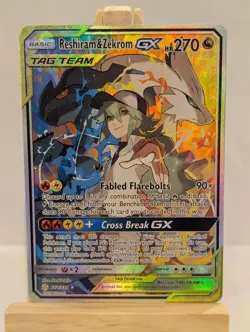 Custom Fan Art Reshiram & Zekrom GX High Quality Custom Card Tag Team Colour - Image 4