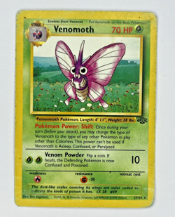Pokemon TCG Venomoth Jungle Card 29/64 Unlimited Rare HP - Image 1
