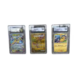Pikachu Ex 236/187 Gold Japanese Card CGC 10 + Pokemon Graded Bundle! - Image 1