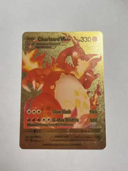 Charizard VMAX - Gold Foil Display Card HP330 074/073 Fan Art NM - Image 1