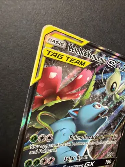 Celebi Venusaur GX SM167 Sun Moon Full Alt Art Holo Promo Pokemon TCG Card - Image 5