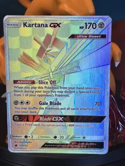 Pokemon TCG Kartana GX Holo Secret Rare Card Crimson Invasion 117/111 - Image 2