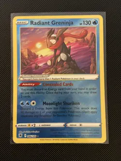 Radiant Greninja 046/189 SWSH10: Astral Radiance NM Pokemon TCG Card - Image 1