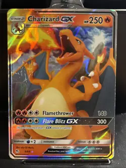 Pokemon TCG Charizard GX Holo Ultra Rare Card Hidden Fates 9/68 - Image 1