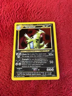 1st Edition Tyranitar 12/75 Neo Discovery Holo Wotc Pokemon Card Played - Image 1