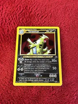 1st Edition Tyranitar 12/75 Neo Discovery Holo Wotc Pokemon Card Played - Image 5