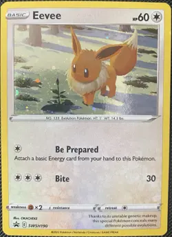 Eevee SWSH190 SWSH: Sword & Shield Promo Cards Holo - Pokemon Card - Image 1