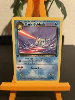 Pokemon Card - Dark Golduck Team Rocket 1st Edition 37/82 Uncommon NM - Image 1