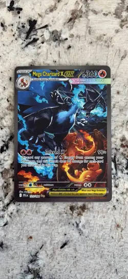 Mega Charizard x Ex 125/094 SR Full Art Pokemon Card English Mint Condition - Image 1