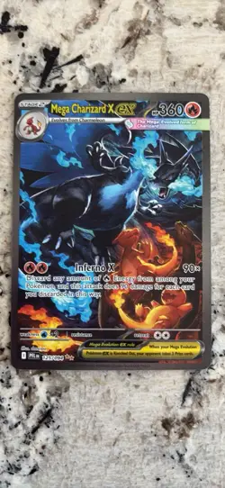 Mega Charizard x Ex 125/094 SR Full Art Pokemon Card English Mint Condition - Image 2