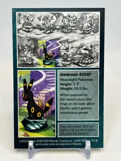 Umbreon Prismatic Evolutions Mini Tin, Art card, and Coin Only - Image 4