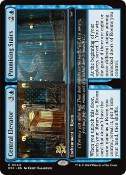 2x Central Elevator // Promising Stairs - Foil Prerelease Promo DSK LP MTG - Image 1