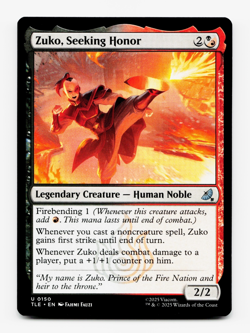 Zuko, Seeking Honor [Avatar: The Last Airbender: Eternal-Legal] MTG ???? - Image 1