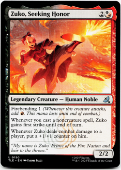 Zuko, Seeking Honor [Avatar: The Last Airbender: Eternal-Legal] MTG ???? - Image 3
