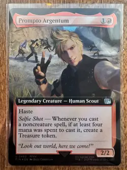 Magic MTG Final Fantasy - Prompto Argentum EXTENDED ART FOIL 463 - Image 1