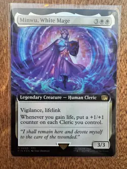 Magic MTG Final Fantasy - Minwu, White Mage EXTENDED ART FOIL 430 - Image 1