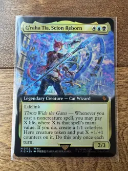 Magic MTG Final Fantasy - G'raha Tia, Scion Reborn EXTENDED ART FOIL 0172 - Image 1