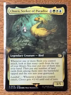 Magic MTG Final Fantasy - Choco, Seeker of Paradise EXTENDED ART FOIL 0479 - Image 1