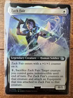 Magic MTG Final Fantasy - Zack Fair EXTENDED ART FOIL 0435 - Image 1