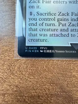 Magic MTG Final Fantasy - Zack Fair EXTENDED ART FOIL 0435 - Image 2