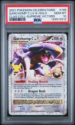 PSA 10 Garchomp C LV.X Holo #145/147 Pokemon Celebrations Classic Collection - Image 1