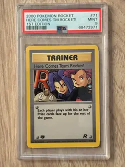Pokemon First Edition Here Comes Team Rocket! NON HOLO PSA 9 #68473971 #71 - Image 1