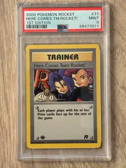 Pokemon First Edition Here Comes Team Rocket! NON HOLO PSA 9 #68473971 #71 - Image 2