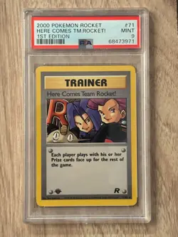 Pokemon First Edition Here Comes Team Rocket! NON HOLO PSA 9 #68473971 #71 - Image 3