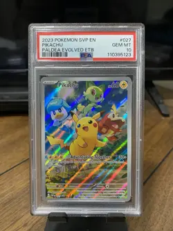 Pokemon Pikachu Paldea Evolved ETB Promo SVP EN 027 PSA 10 Gem Mint - Image 1